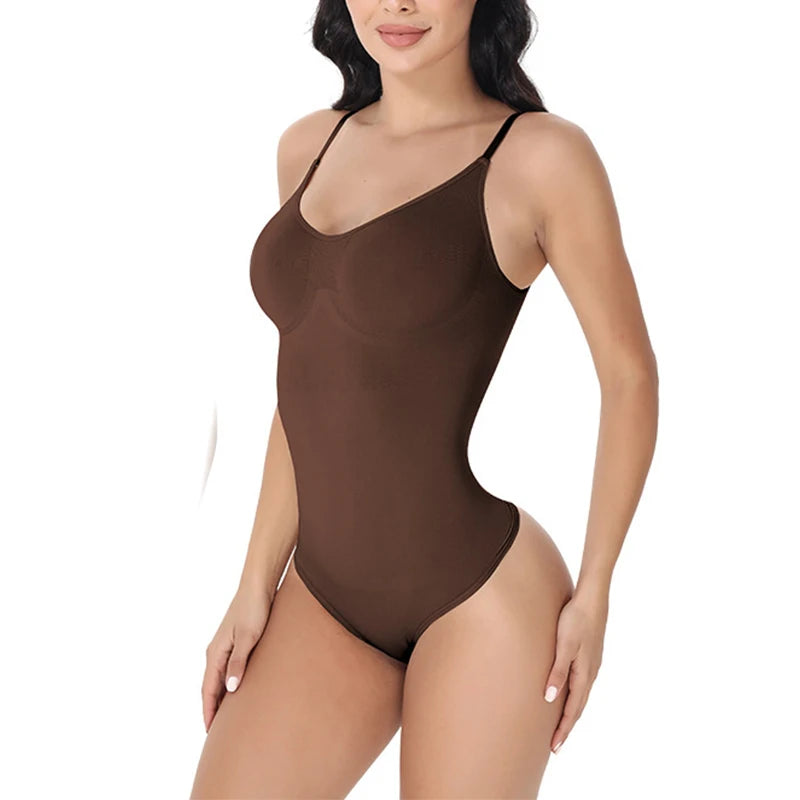 Thong Bodysuit Shaperwear for Women Tummy Control Seamless Body Shapers Belly Trimmer Sculpting Waist Trainer Slimmer Compress